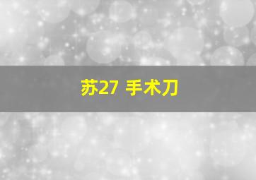 苏27 手术刀